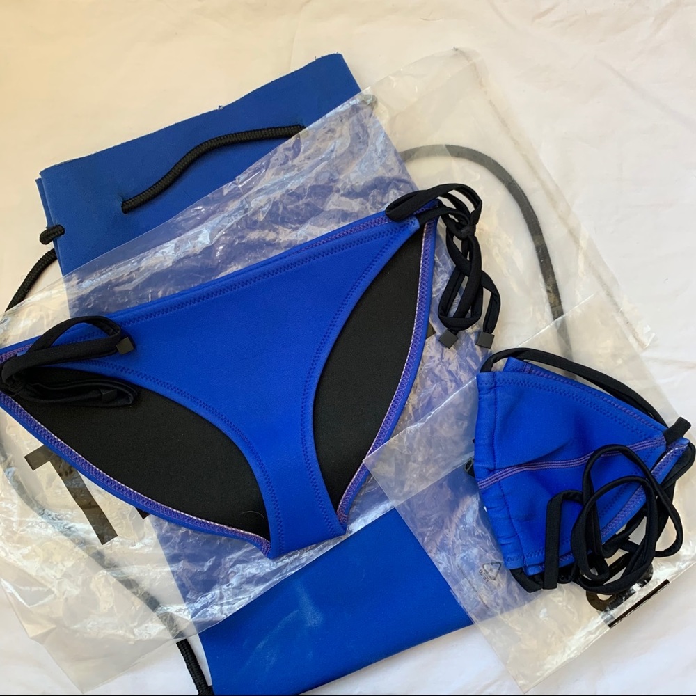 Triangle Blue Bathing Suit Set